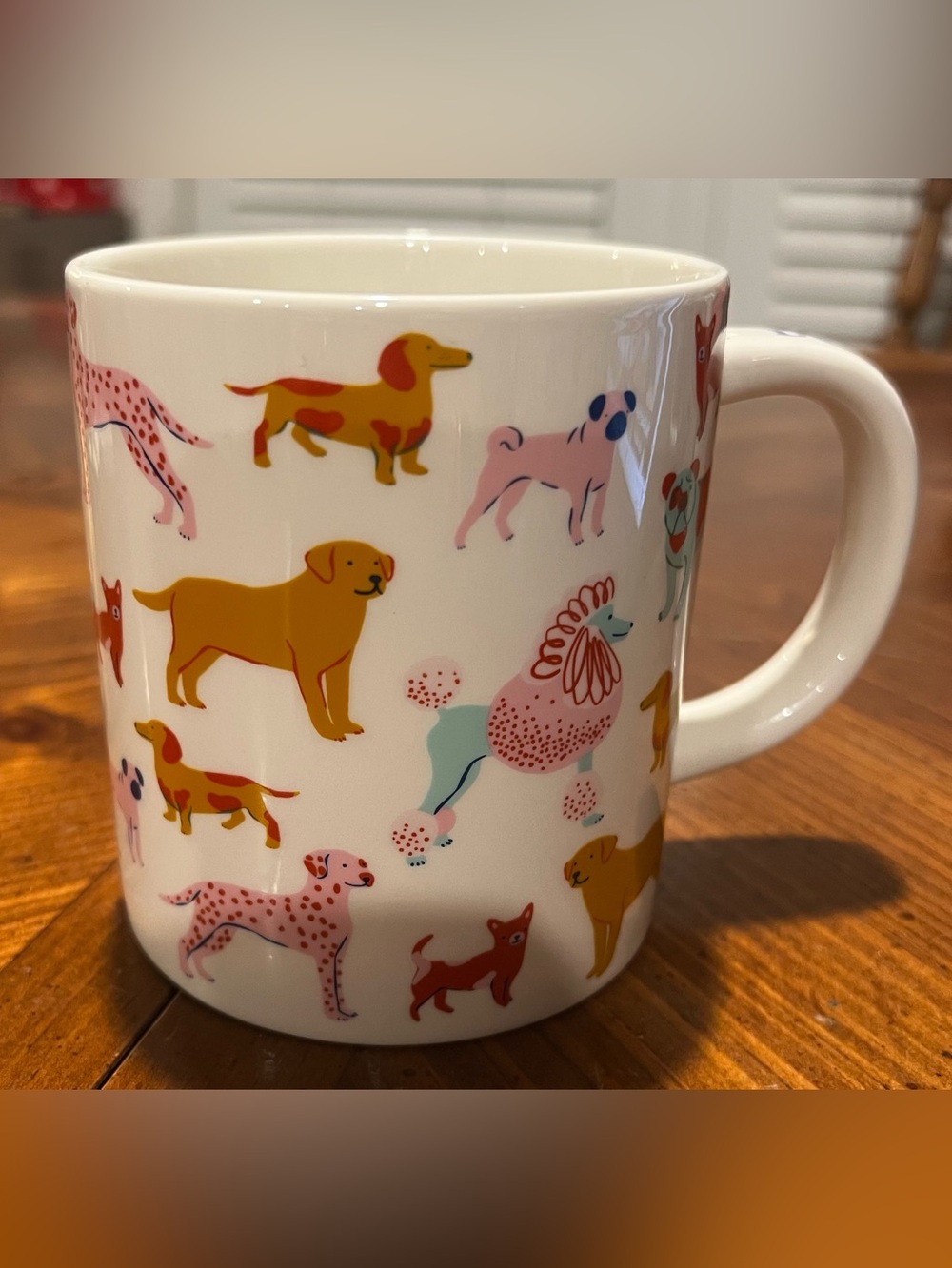 Dog Person Parker Lane Stoneware Pastel Colorful Large Coffee Tea Mug 16 oz EUC